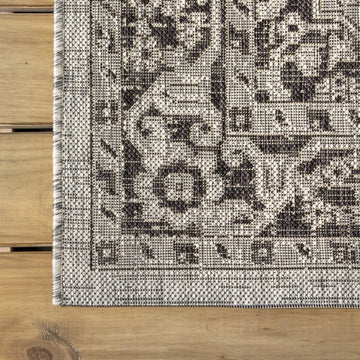 Rozetta Boho Medallion Textured Weave Indoor/outdoor Area Rug